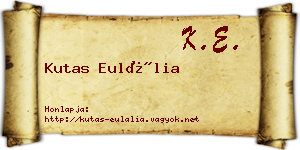 Kutas Eulália névjegykártya